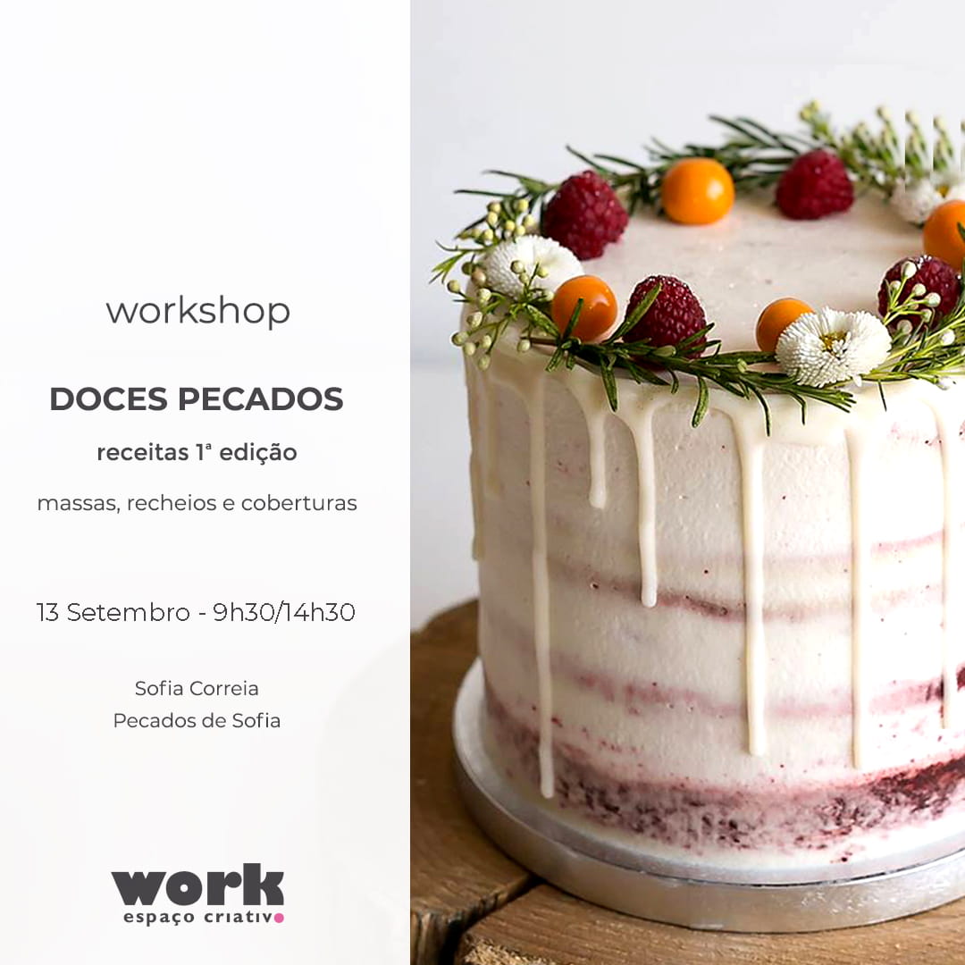 workshop Doces Pecados, massas e recheios