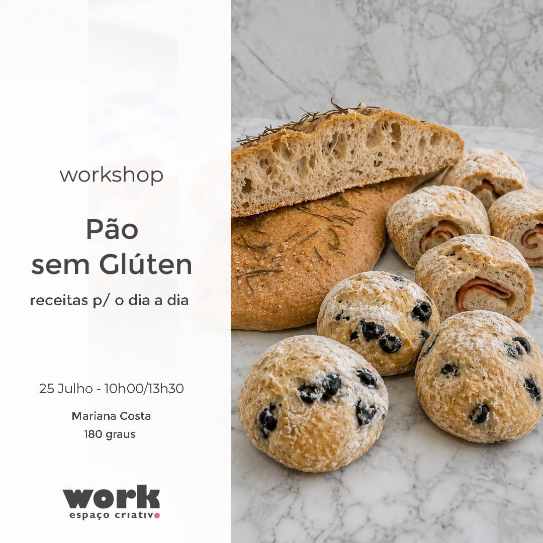 workshop Pão sem glúten p/ o dia a dia