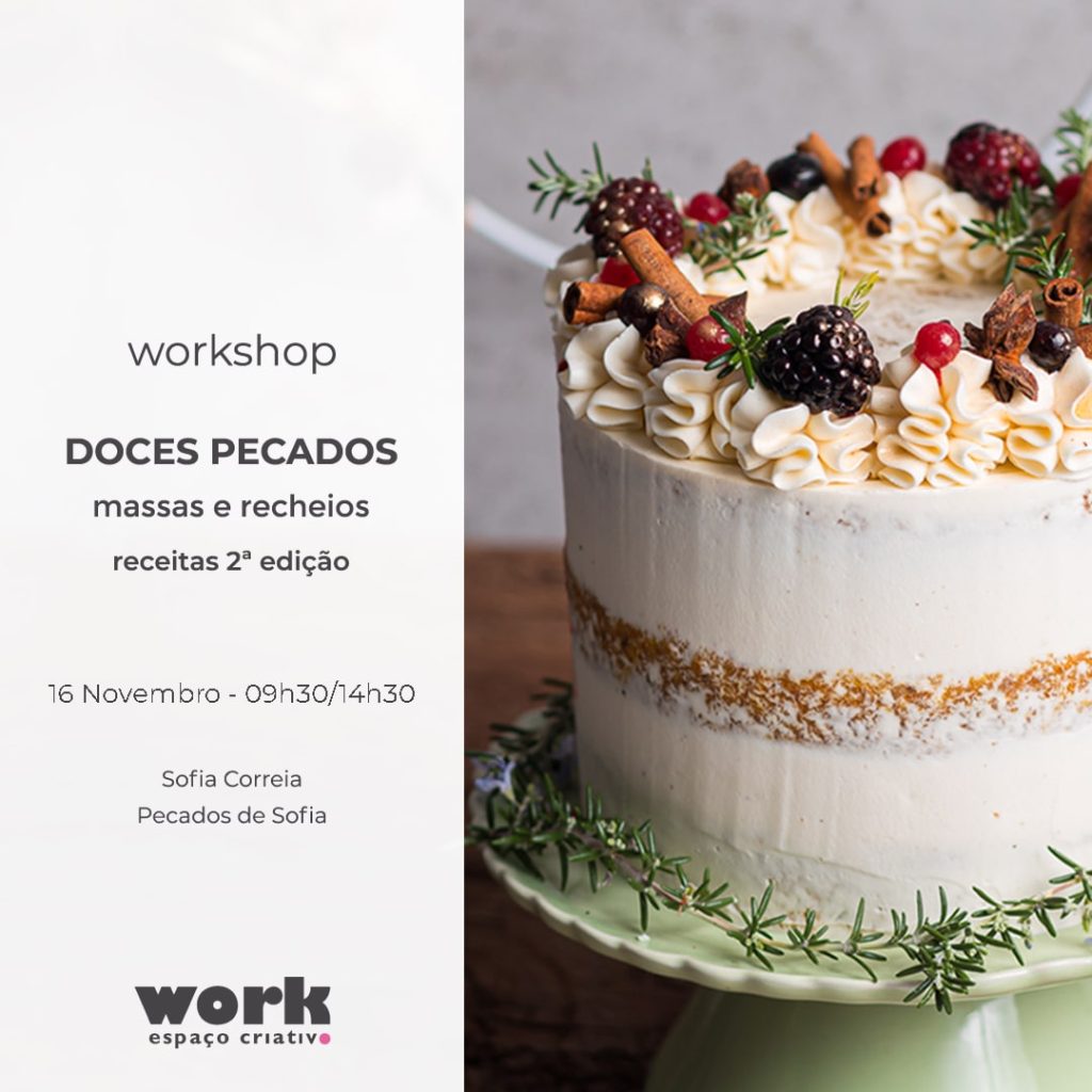 Workshop Doces Pecados, Massas e Recheios para Bolos