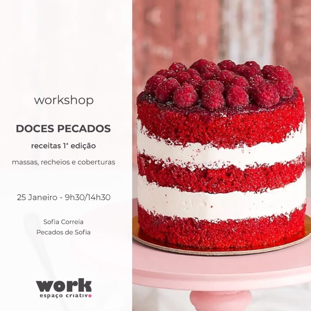 Workshop Doces Pecados, Massas e Recheios para Bolos