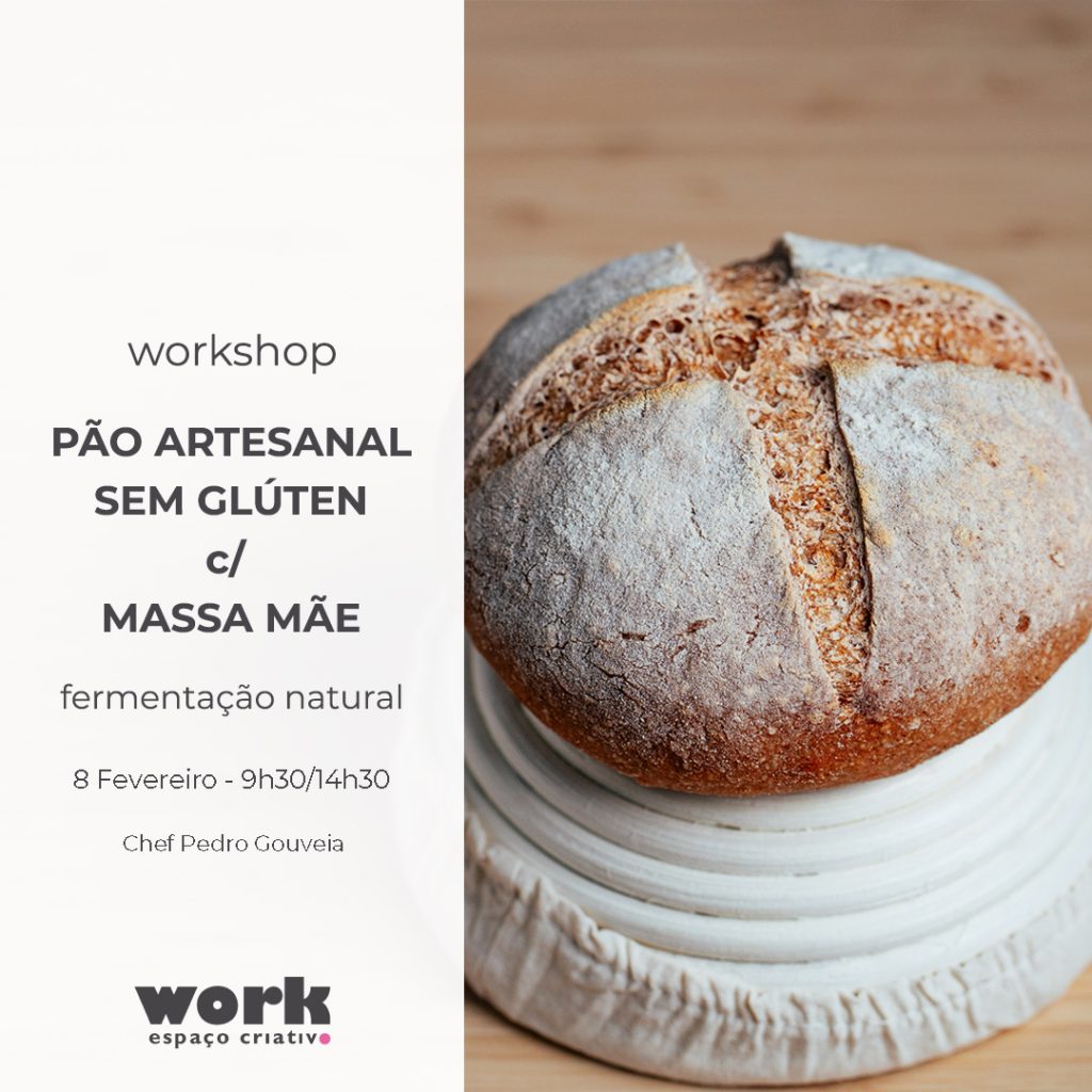 workshop de pães sem glúten com massa mãe