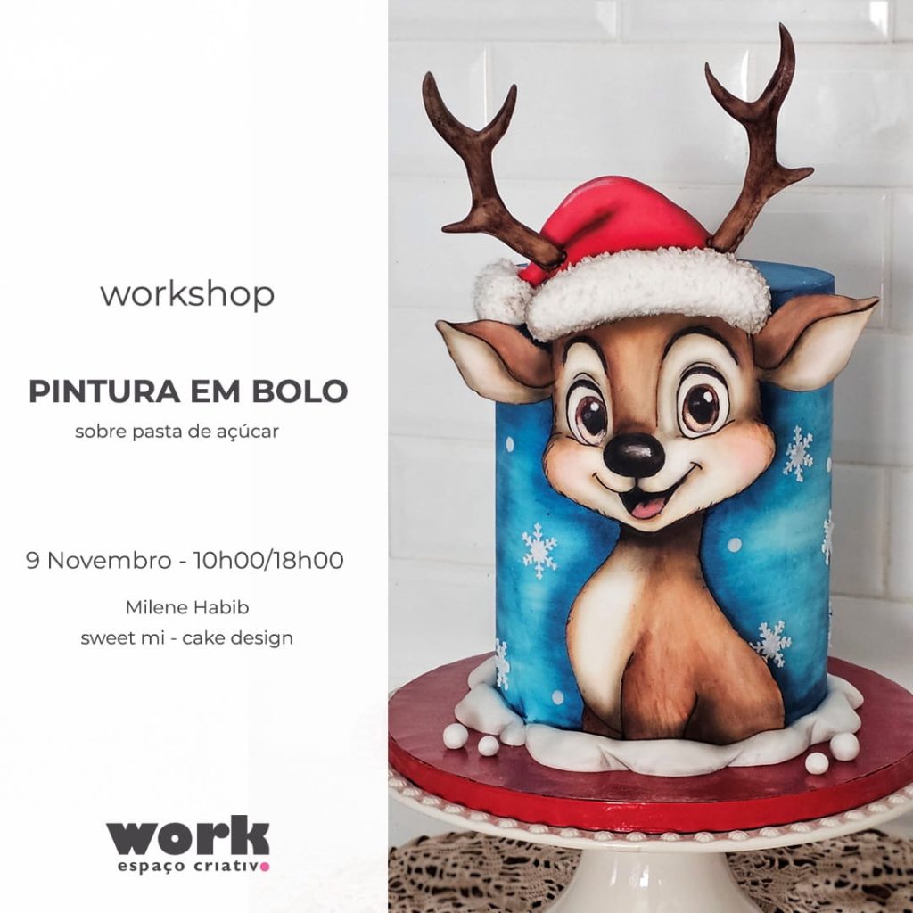 Workshop Pintura em Bolo Técnica de pintura sobre pasta de açúcar